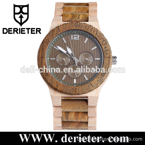 Shenzhen China Factory OEM Custom Logo Watch Wood Japanese Movement